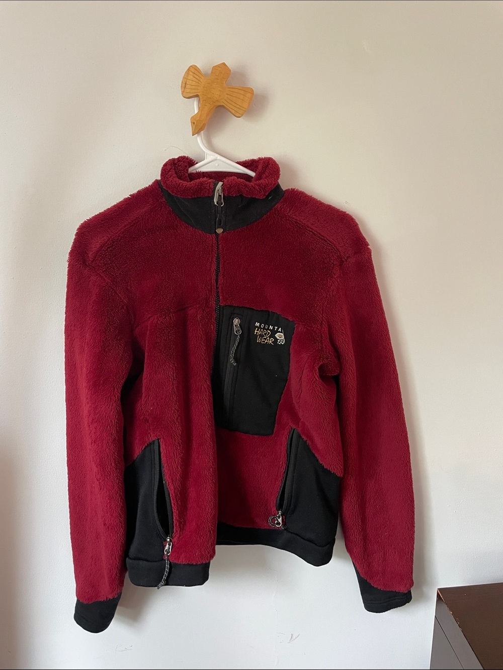 Mountain Hardwear Red and Black Fleece Jacket